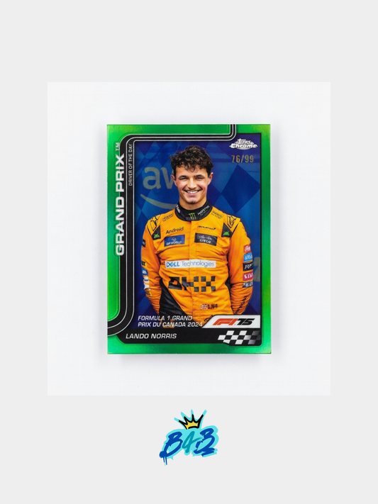 [B01] Nando Norris - 2025/26 Topps Chrome F1-75 #130 (Number Parallel - Green /99)