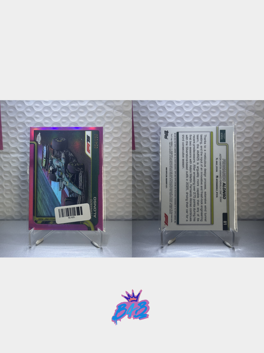 [B25] Fernando Alonso - 2025/26 Topps Chrome F1-75 #81 (Numbered Parallel - /250)