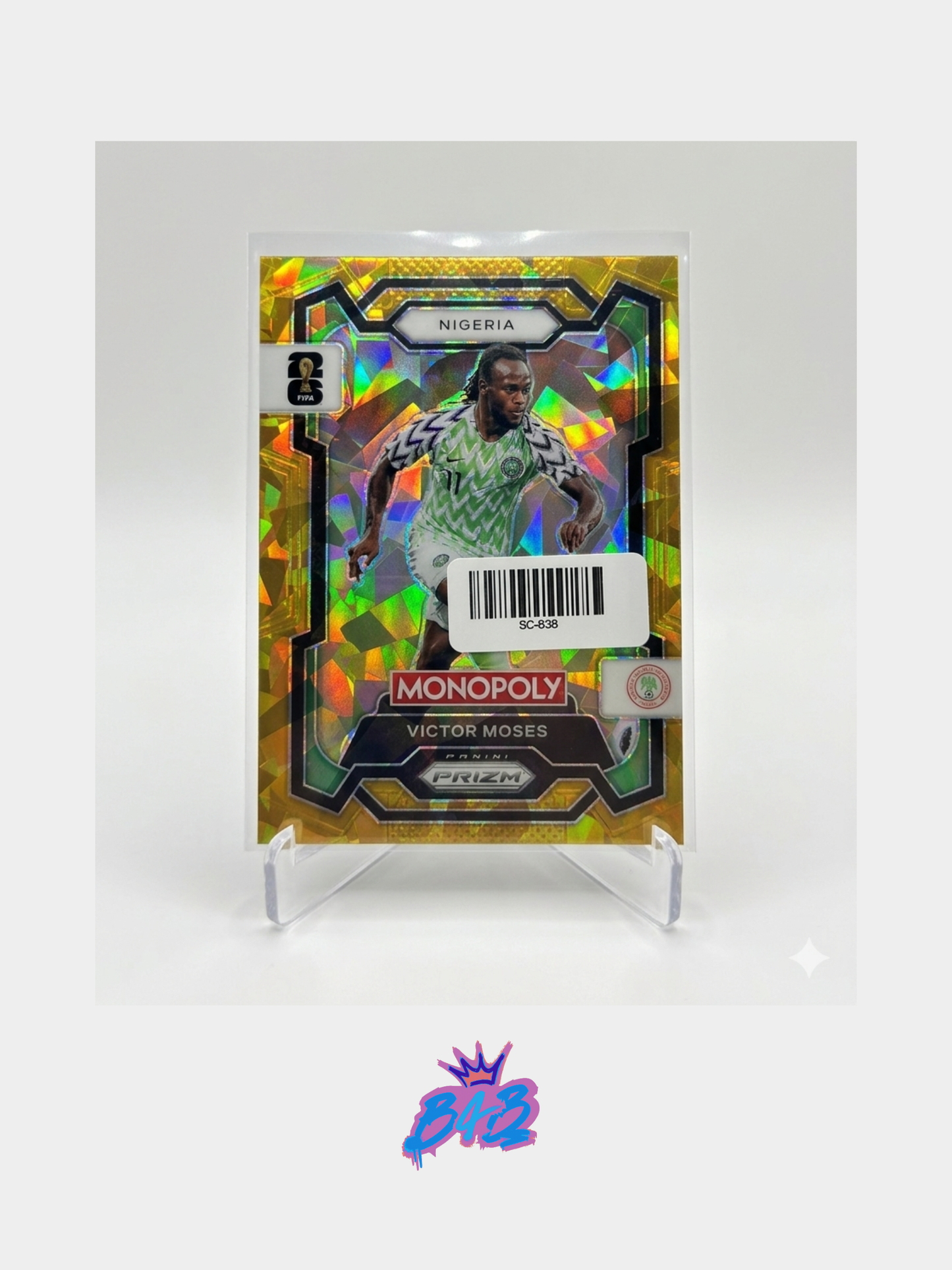 [B38] Victor Moses - 2026 Panini Prizm Monopoly WC #79 (Exclusive Gold Parallel)