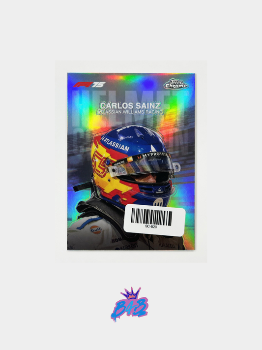 [B20] Carlos Sainz - 2025/26 Topps Chrome F1-75 #HC-7 (Inserts - Helmet Collections)