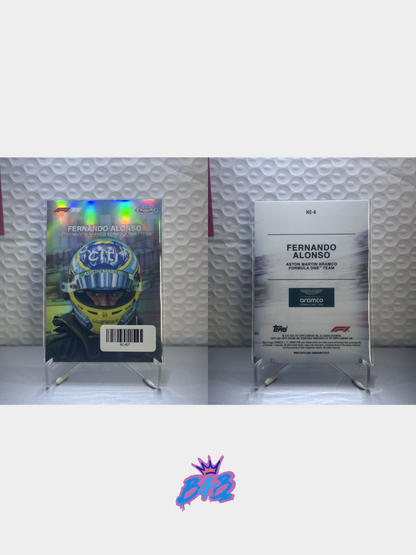 [B21] Fernando Alonso - 2025/26 Topps Chrome F1-75 #HC-6 (Inserts - Helmet Collections)