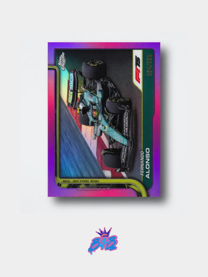 [B25] Fernando Alonso - 2025/26 Topps Chrome F1-75 #81 (Numbered Parallel - /250)