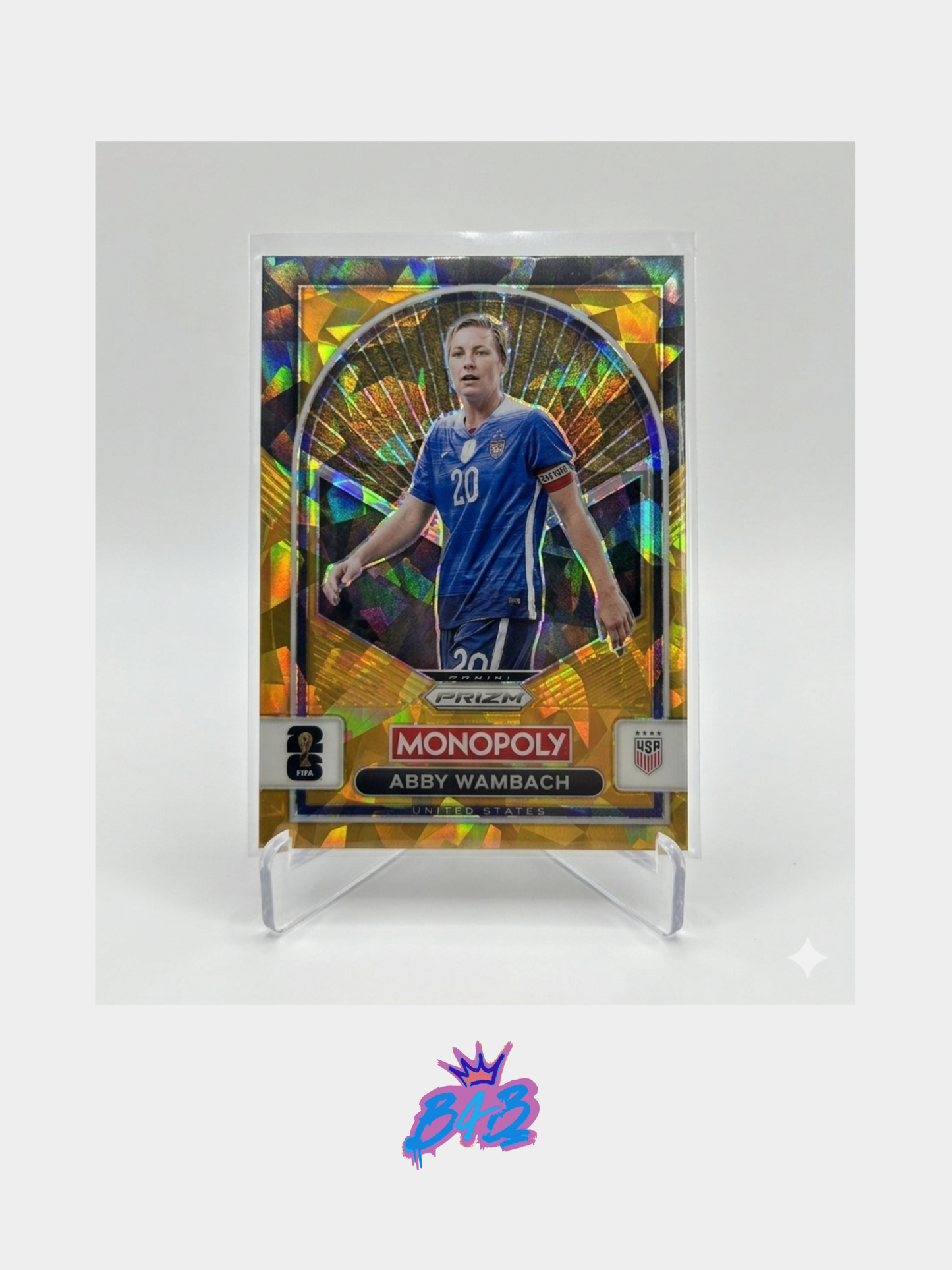 [B39] Abby Wambach - 2026 Panini Prizm Monopoly WC #92 (Exclusive Gold Parallel)