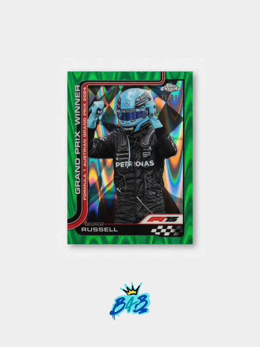 [B02] George Russell - 2025/26 Topps Chrome F1-75 #103 (Numbered Parallel - /99)