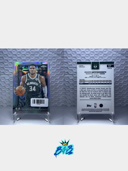 [M13] Giannis Antetokoummpo - 2025/26 Topps Chrome NBA #137 (Base - Refractor)