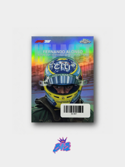 [B21] Fernando Alonso - 2025/26 Topps Chrome F1-75 #HC-6 (Inserts - Helmet Collections)