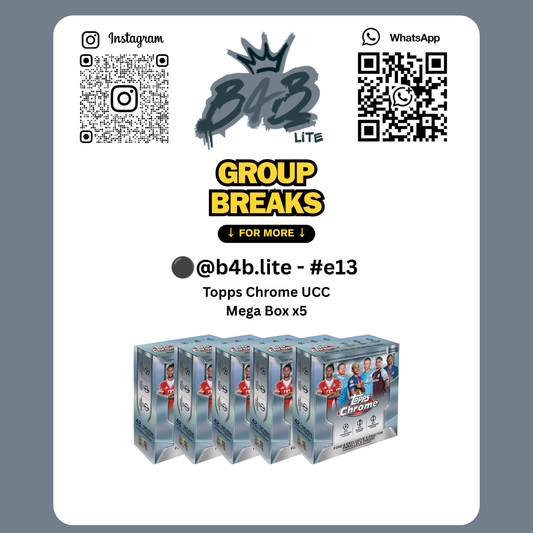 (Lite#E13) 2025-26 Topps Chrome UCC - MEGA Box x5