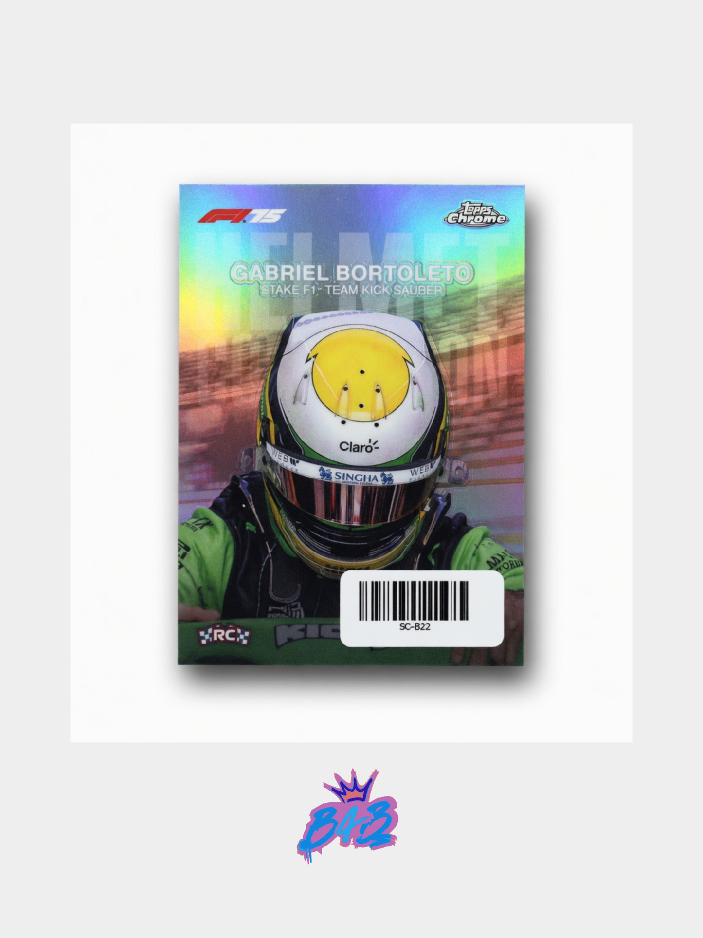 [B22] Gabriel Bortoleto- 2025/26 Topps Chrome F1-75 #HC-10 (Inserts - Helmet Collections)