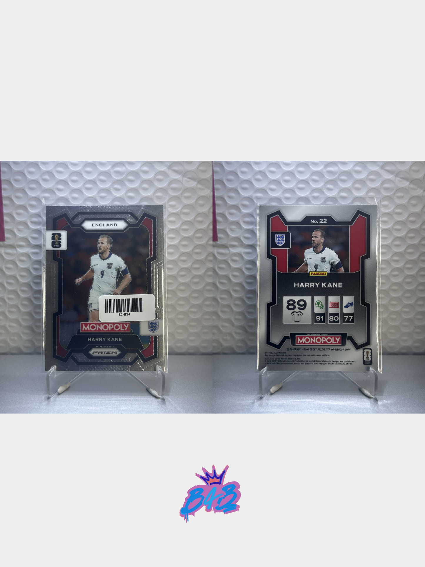 [B34] Harry Kane - 2026 Panini Prizm Monopoly WC #22 (Base)