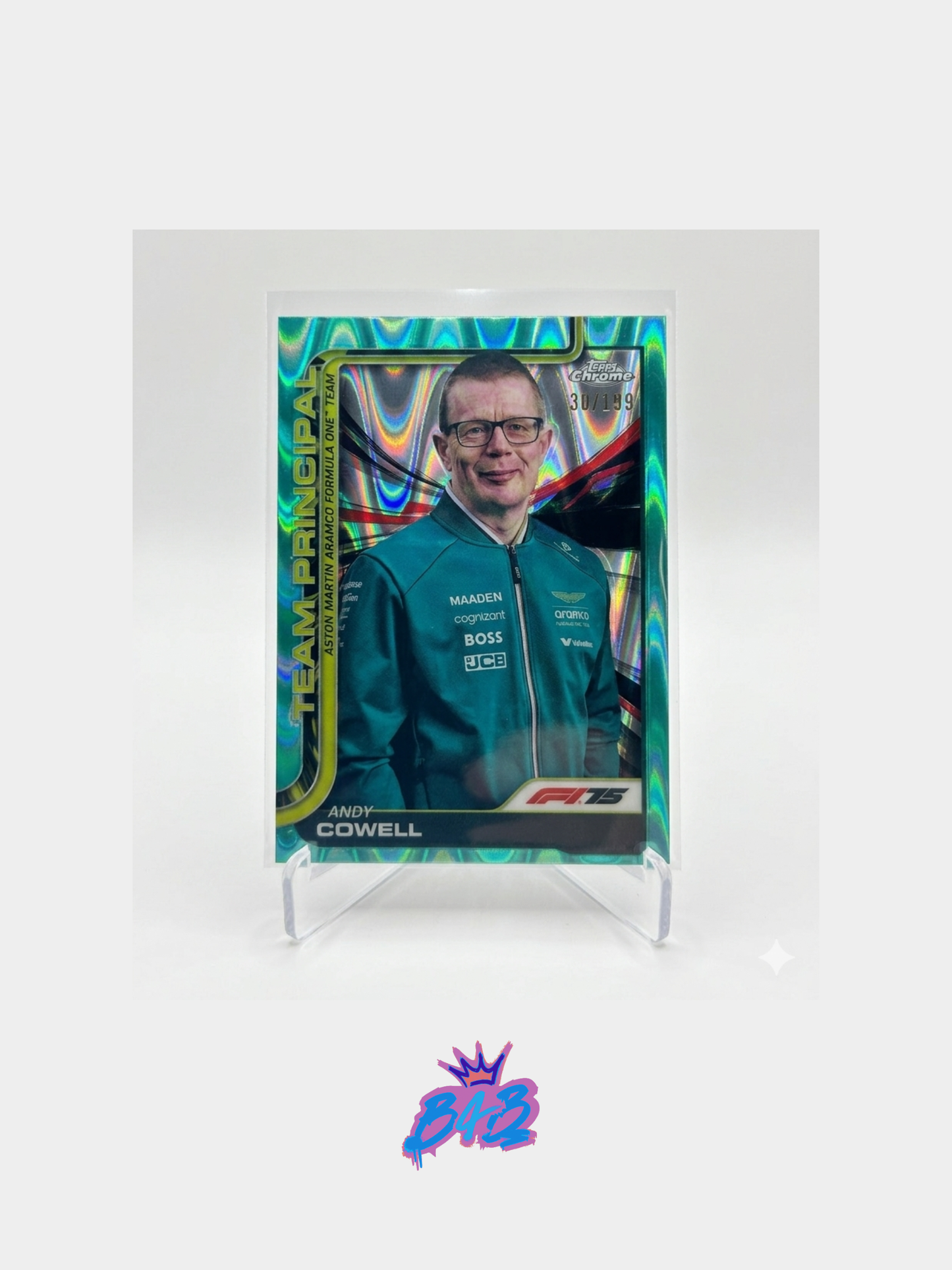 [B42] Andy Cowell - 2025/26 Topps Chrome F1-75 #196 (Numbered Parallel - /199)