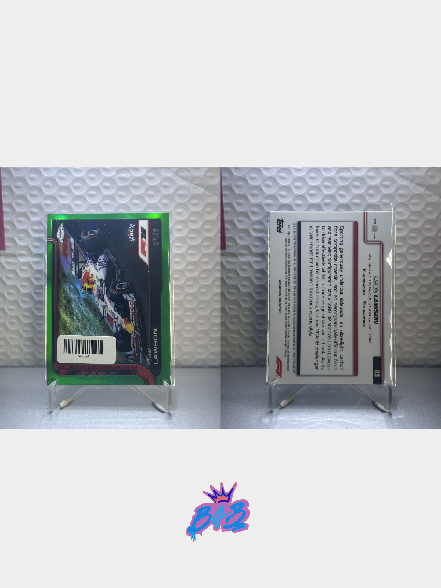 [B24] Liam Lawson - 2025/26 Topps Chrome F1-75 #83 (Numbered Parallel - /99)