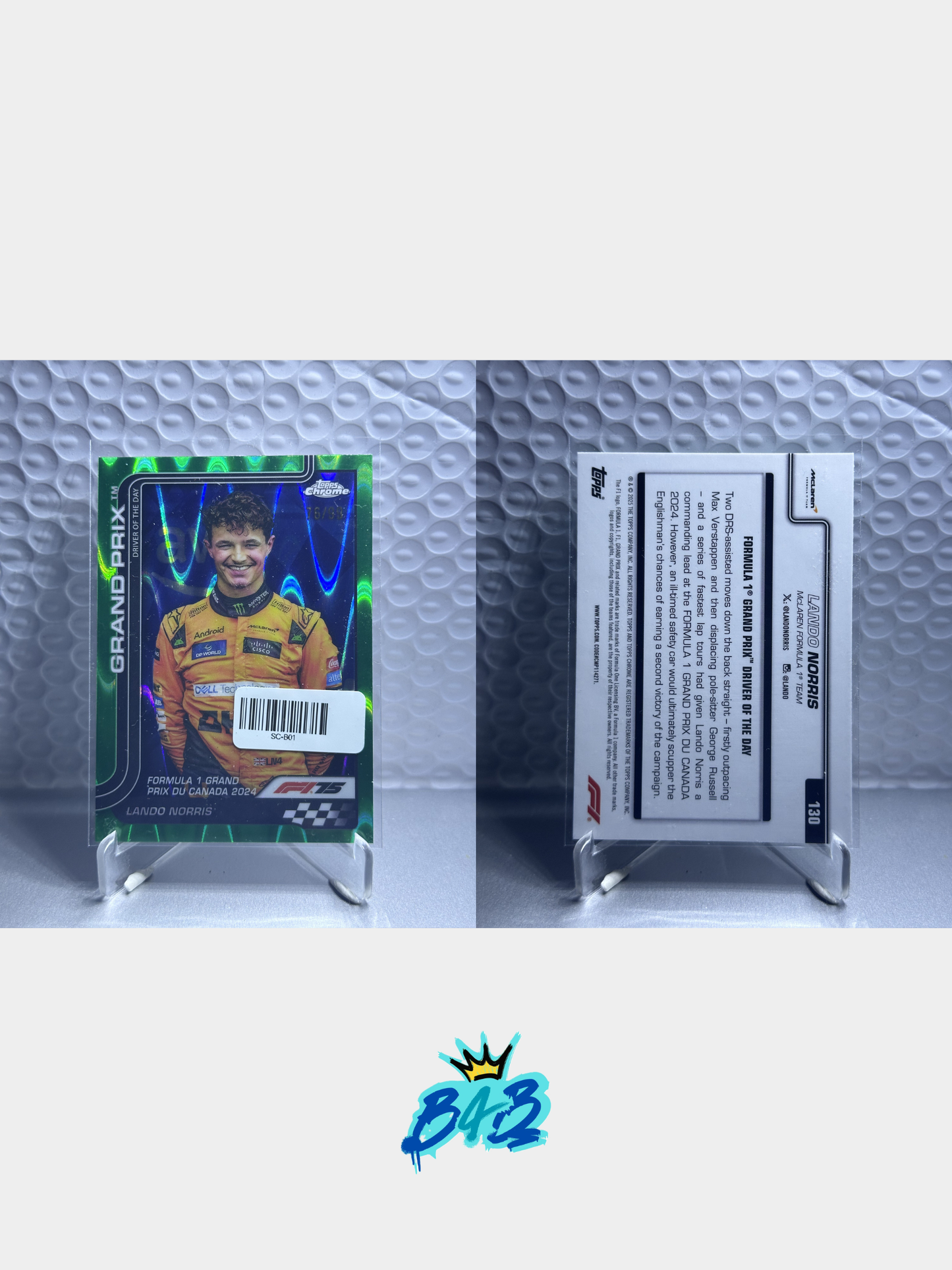 [B01] Nando Norris - 2025/26 Topps Chrome F1-75 #130 (Number Parallel - Green /99)