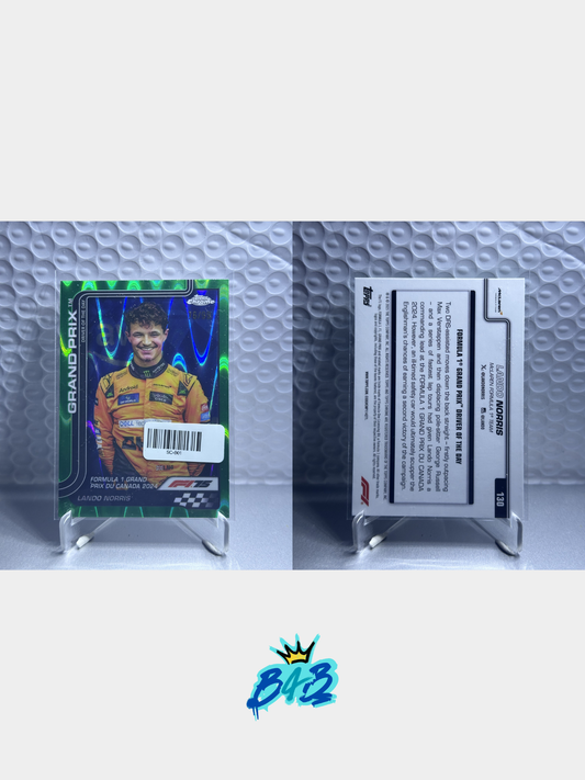 [B01] Nando Norris - 2025/26 Topps Chrome F1-75 #130 (Number Parallel - Green /99)